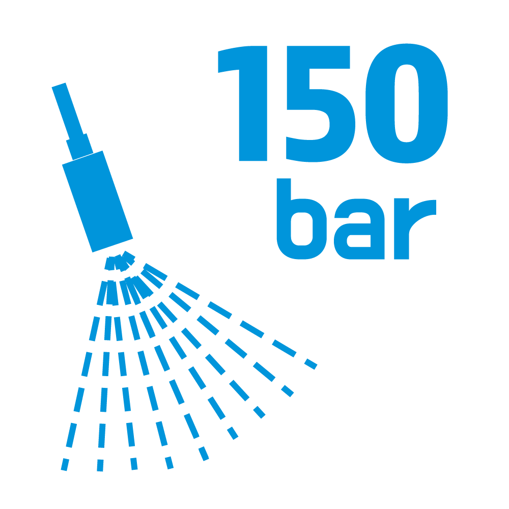 Pression d’eau à 150 bar